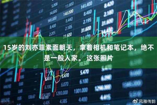 15岁的刘亦菲素面朝天，拿着相机和笔记本，绝不是一般人家。 这张照片